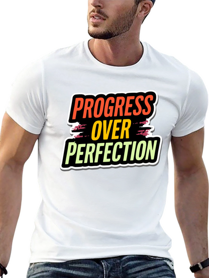 Progress Over Perfection Black T-Shirt