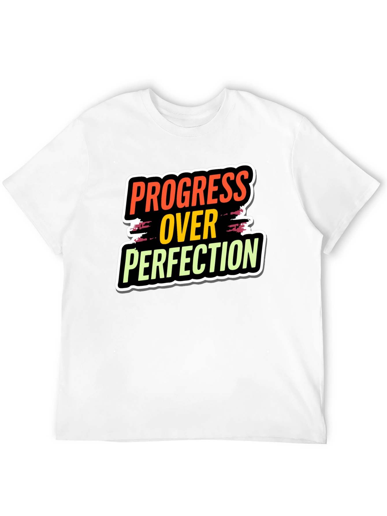 Progress Over Perfection Black T-Shirt