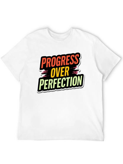 Progress Over Perfection Black T-Shirt