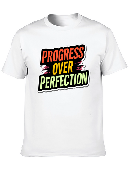 Progress Over Perfection Black T-Shirt