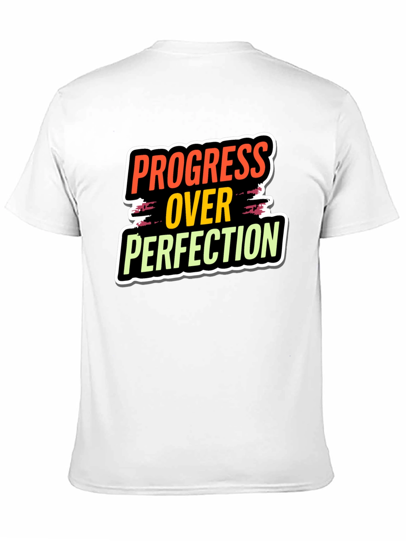 Progress Over Perfection Black T-Shirt