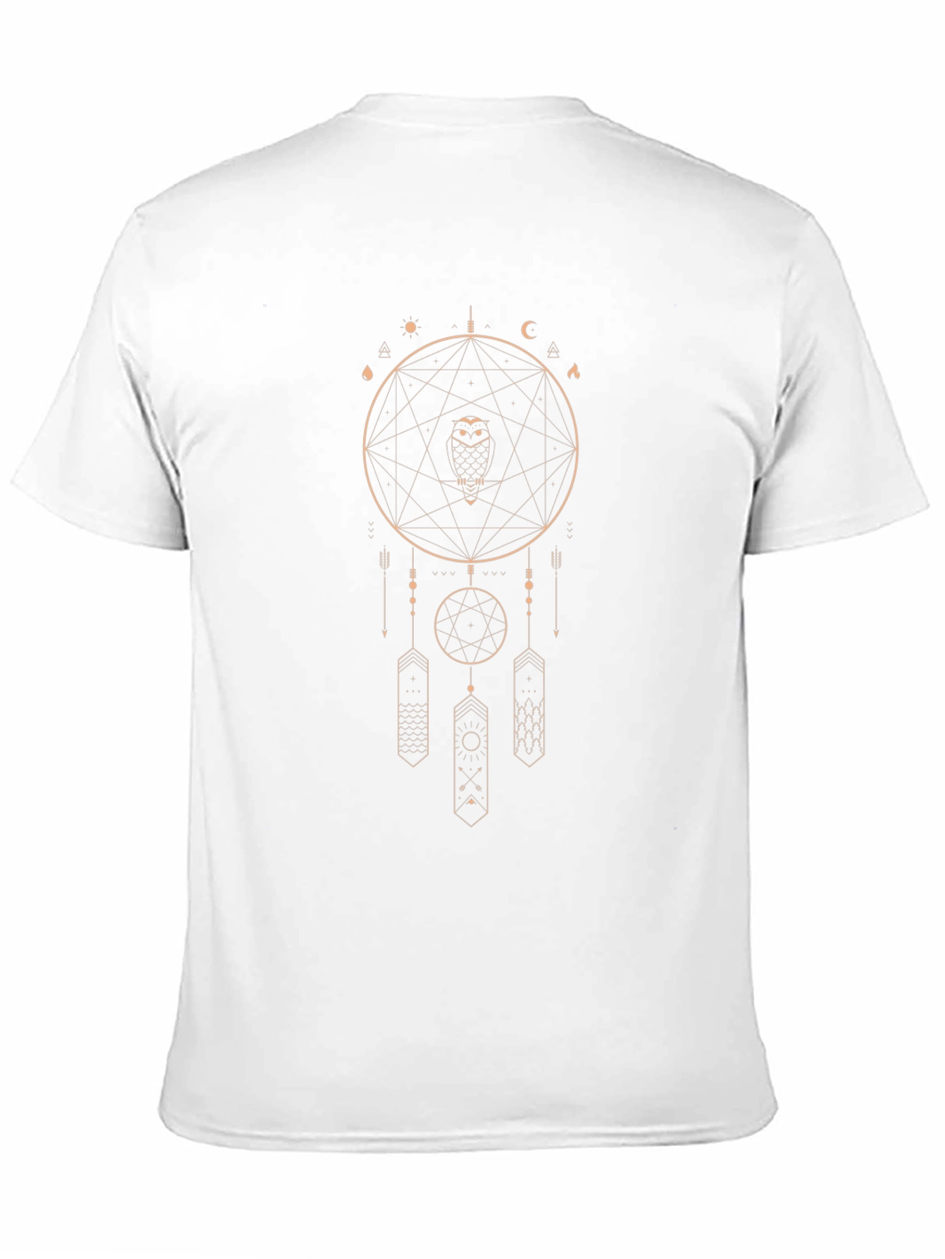 Mystic Owl Dreamcatcher Graphic Tee - Black Cotton Shirt