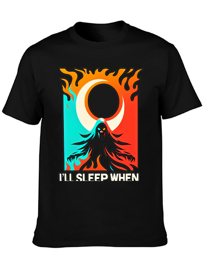 Ill Sleep When Im Dead Black Graphic Tee