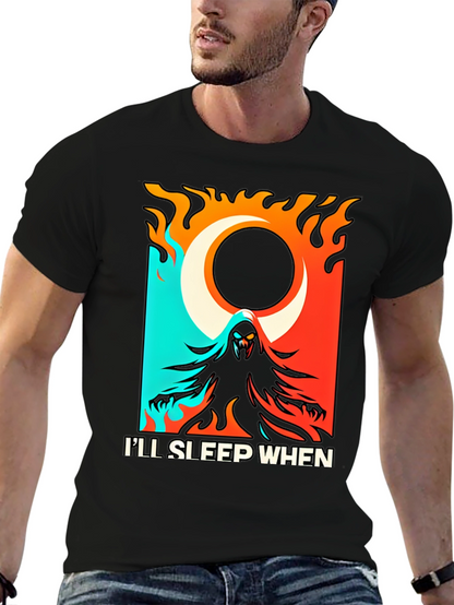 Ill Sleep When Im Dead Black Graphic Tee