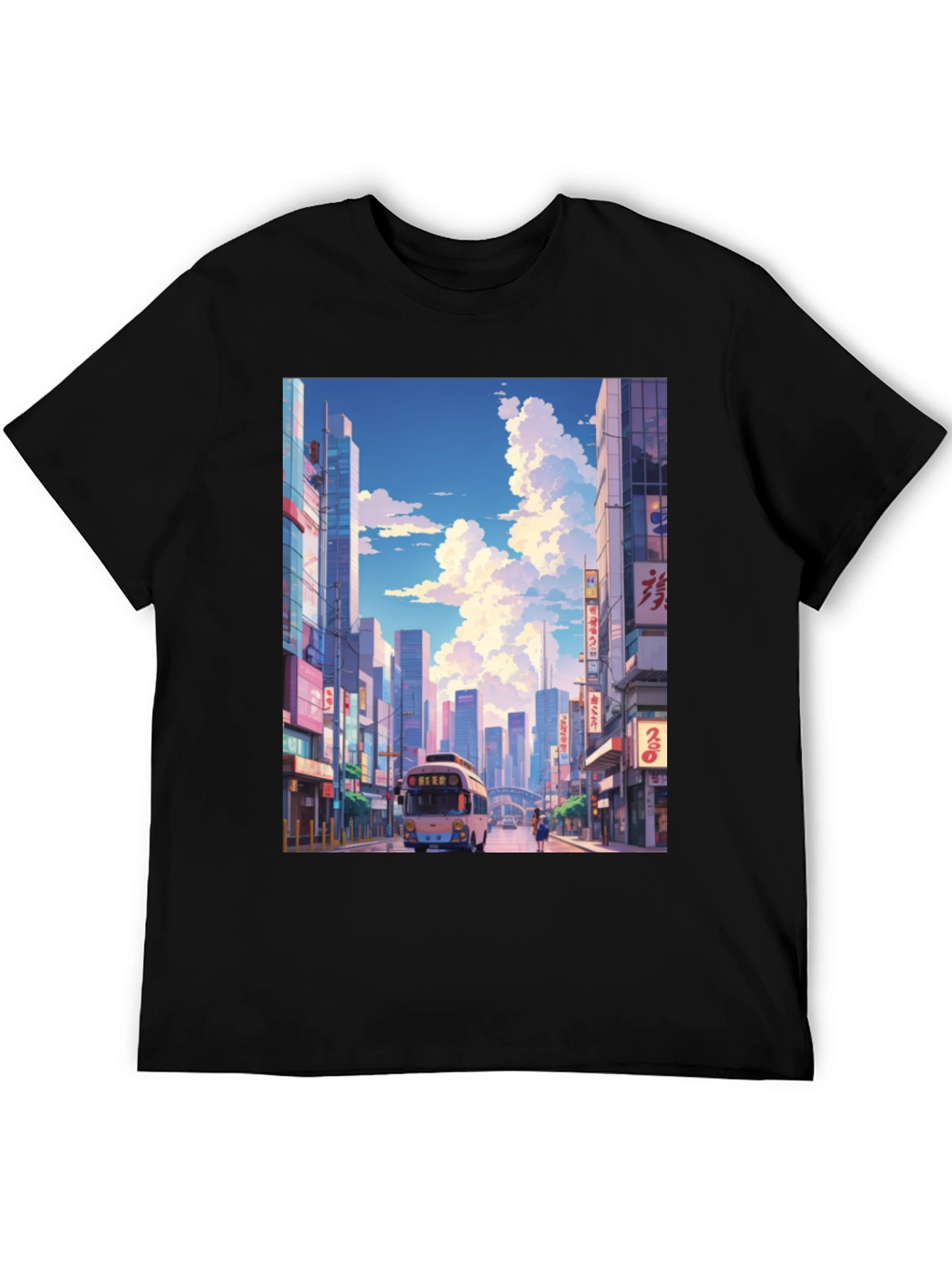 Cityscape Anime T-Shirt - Stylish Graphic Tee
