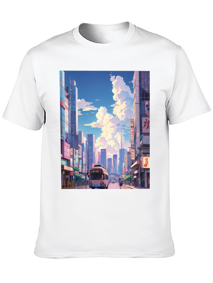 Cityscape Anime T-Shirt - Stylish Graphic Tee