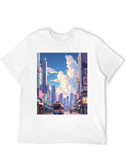 Cityscape Anime T-Shirt - Stylish Graphic Tee