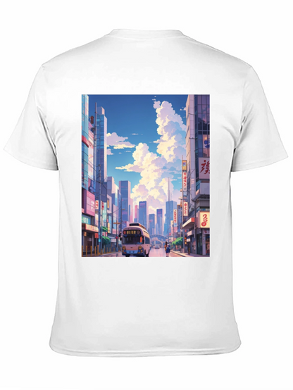 Cityscape Anime T-Shirt - Stylish Graphic Tee