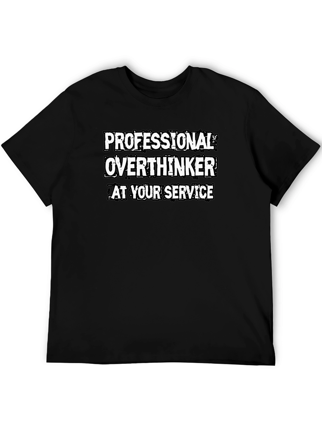 Professional Overthinker T-Shirt - Black Cotton Tee