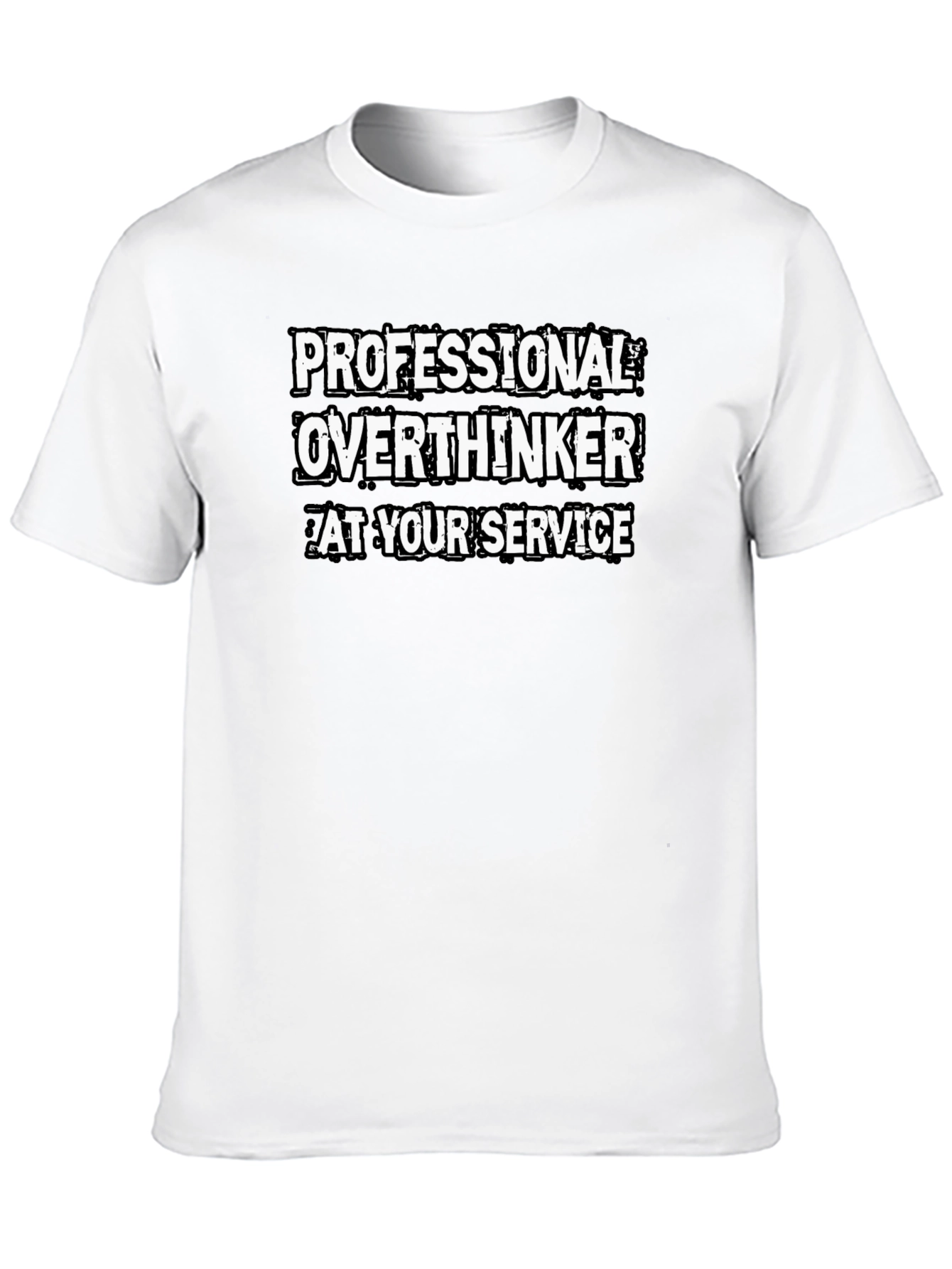 Professional Overthinker T-Shirt - Black Cotton Tee
