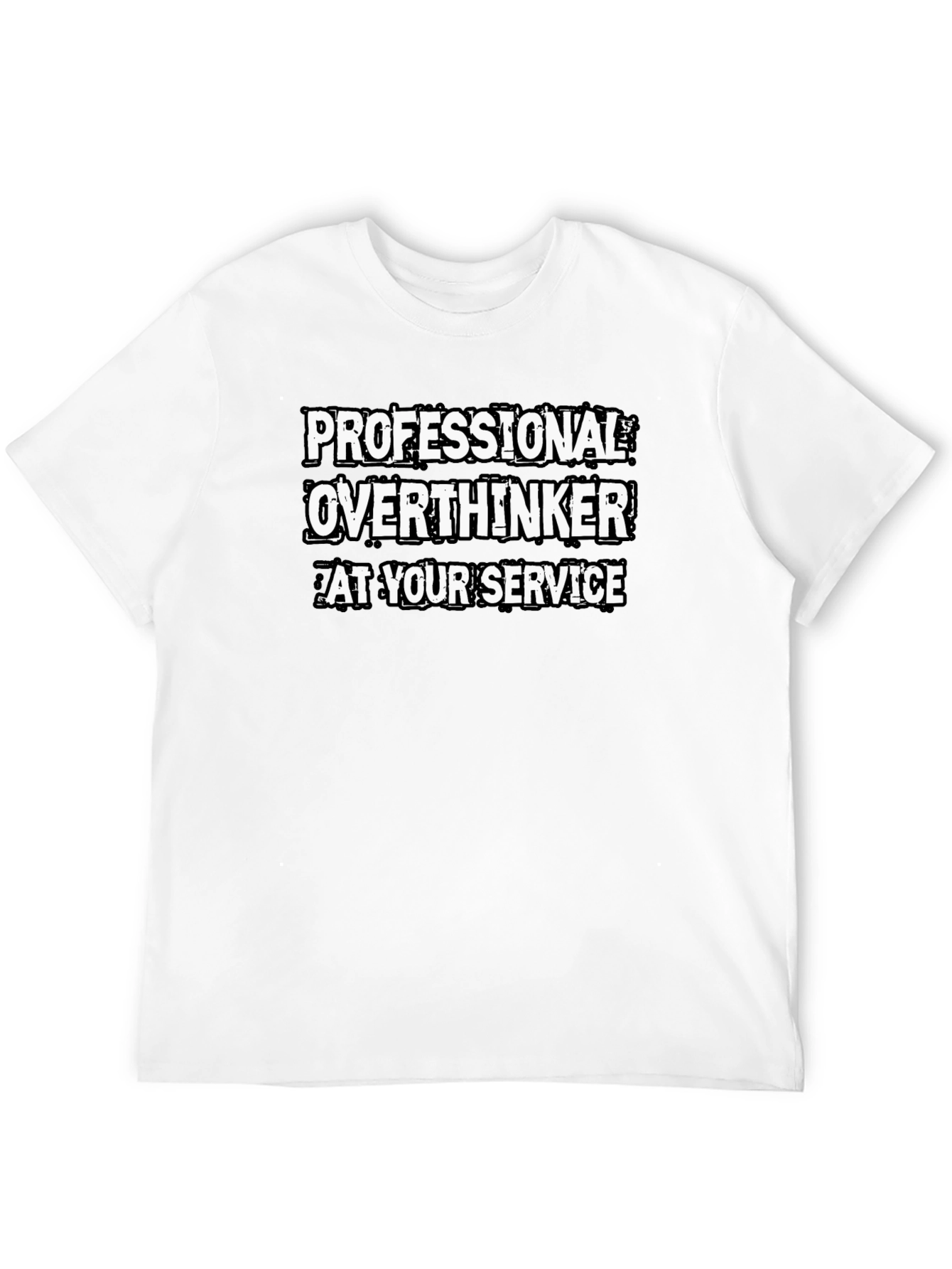 Professional Overthinker T-Shirt - Black Cotton Tee