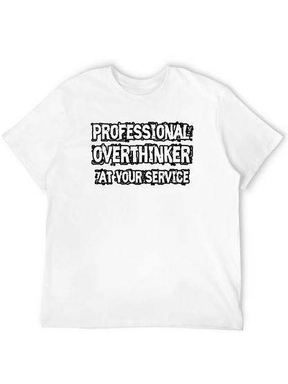 Professional Overthinker T-Shirt - Black Cotton Tee