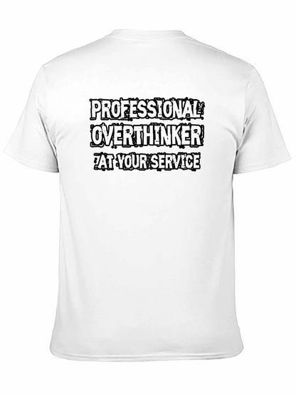 Professional Overthinker T-Shirt - Black Cotton Tee