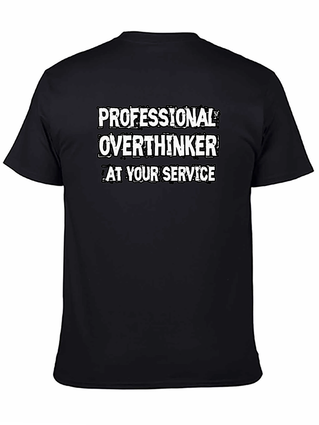 Professional Overthinker T-Shirt - Black Cotton Tee