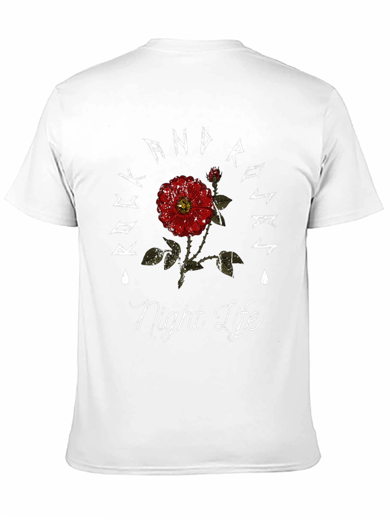 Rock And Roses Night Life Black T-Shirt