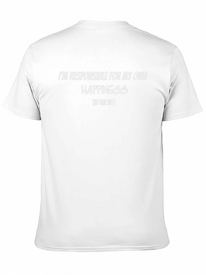 Responsible For My Own Happiness Black T-Shirt