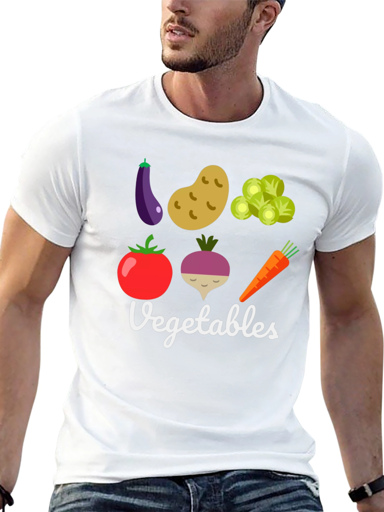 Vegetable Graphic Print Mens T-Shirt