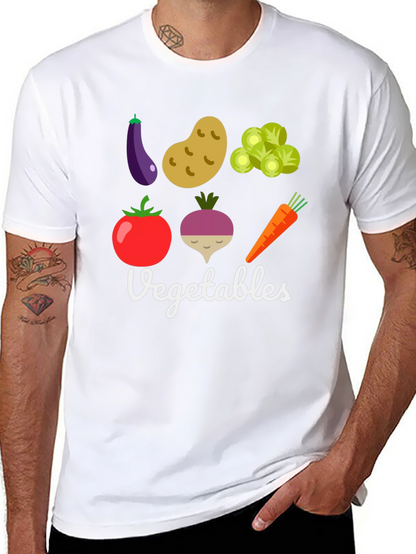 Vegetable Graphic Print Mens T-Shirt