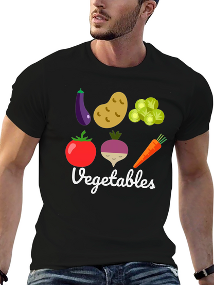 Vegetable Graphic Print Mens T-Shirt