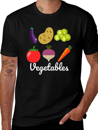 Vegetable Graphic Print Mens T-Shirt