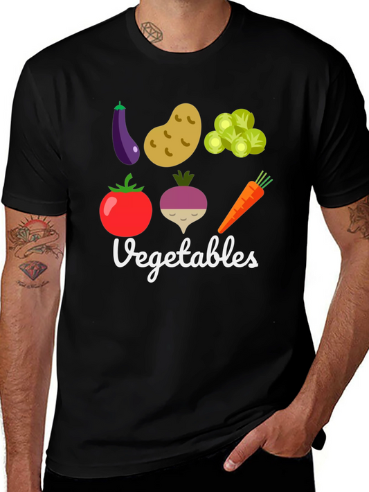 Vegetable Graphic Print Mens T-Shirt