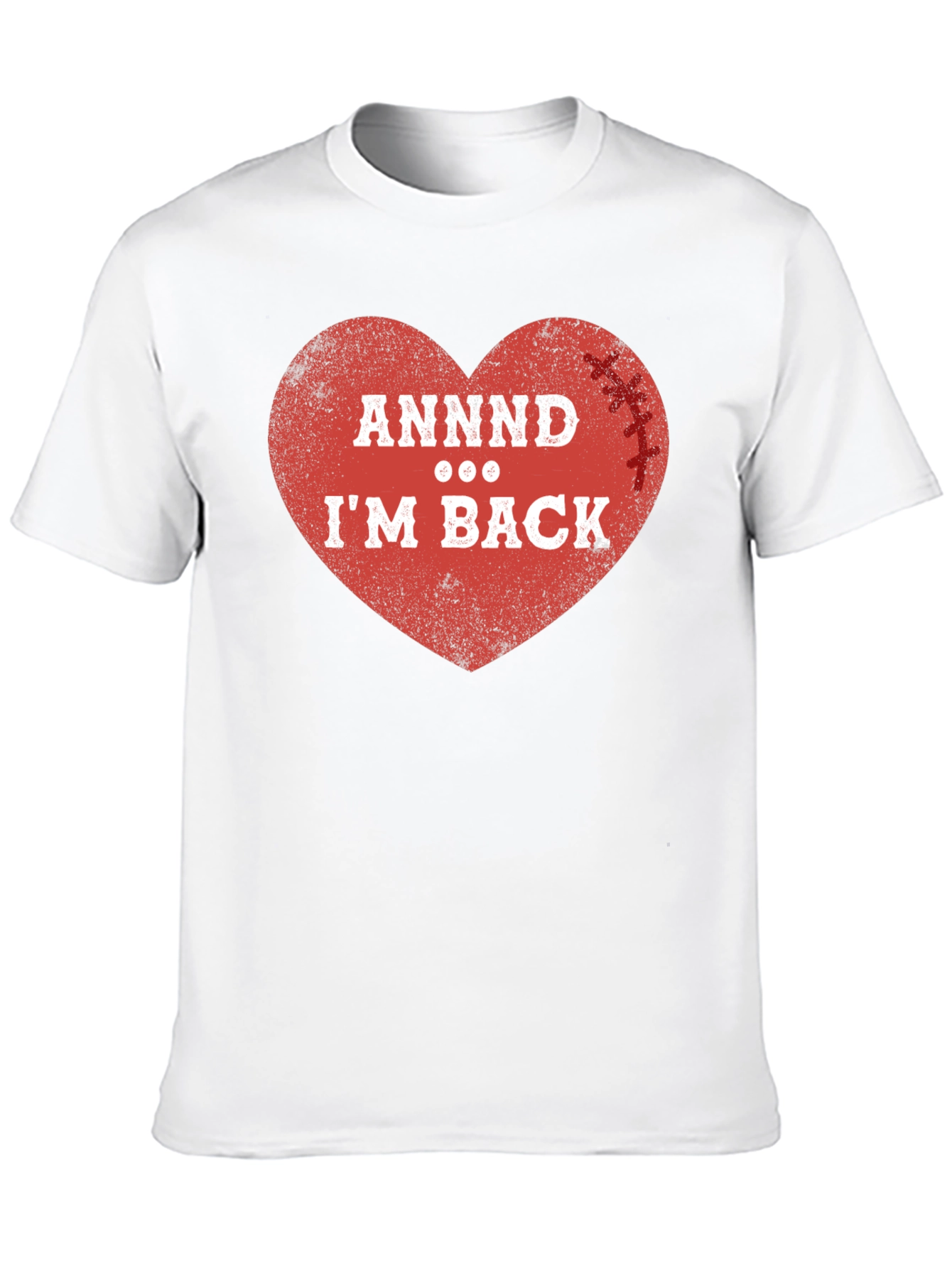 ANNDD Im BACK! Football Heart T-Shirt
