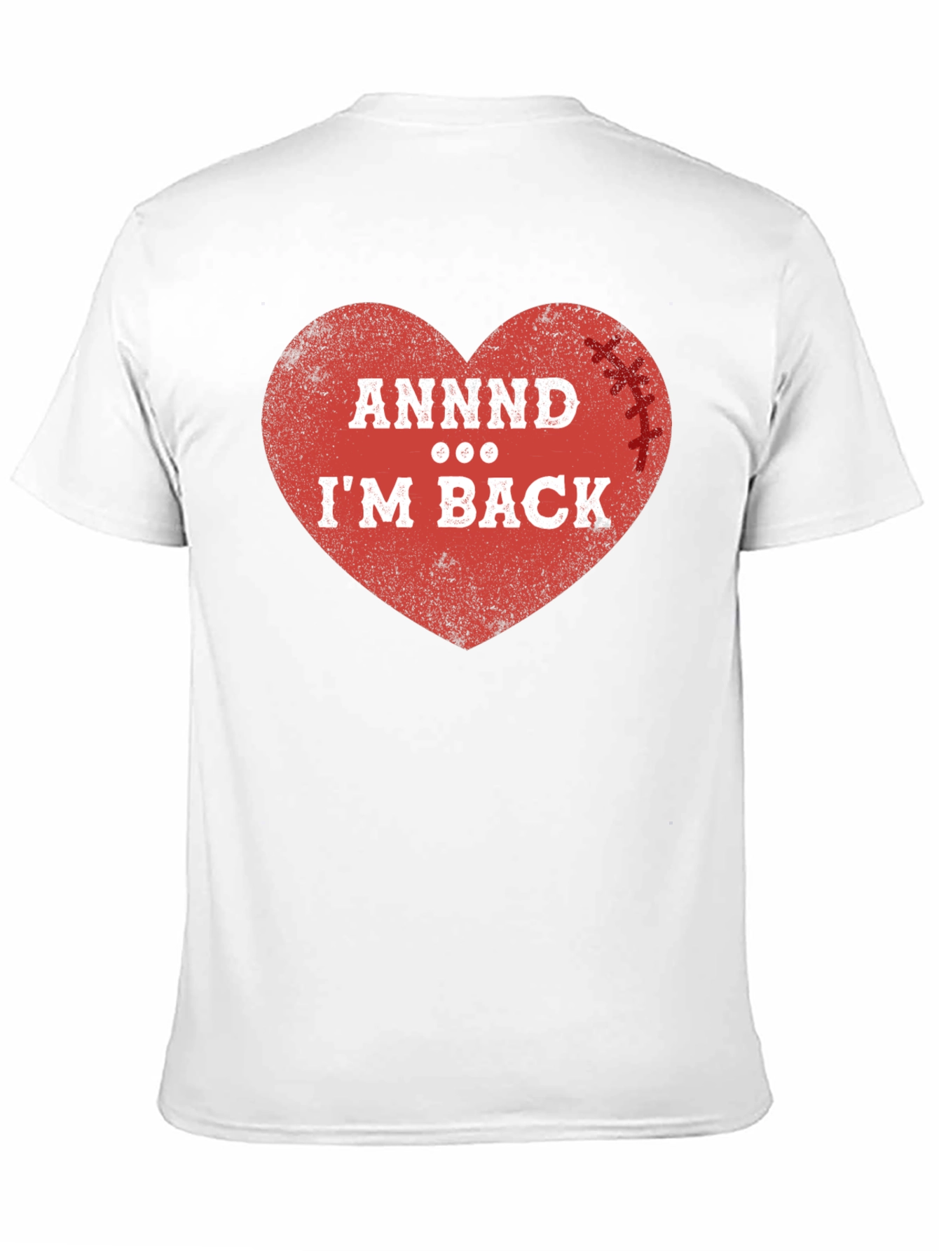 ANNDD Im BACK! Football Heart T-Shirt