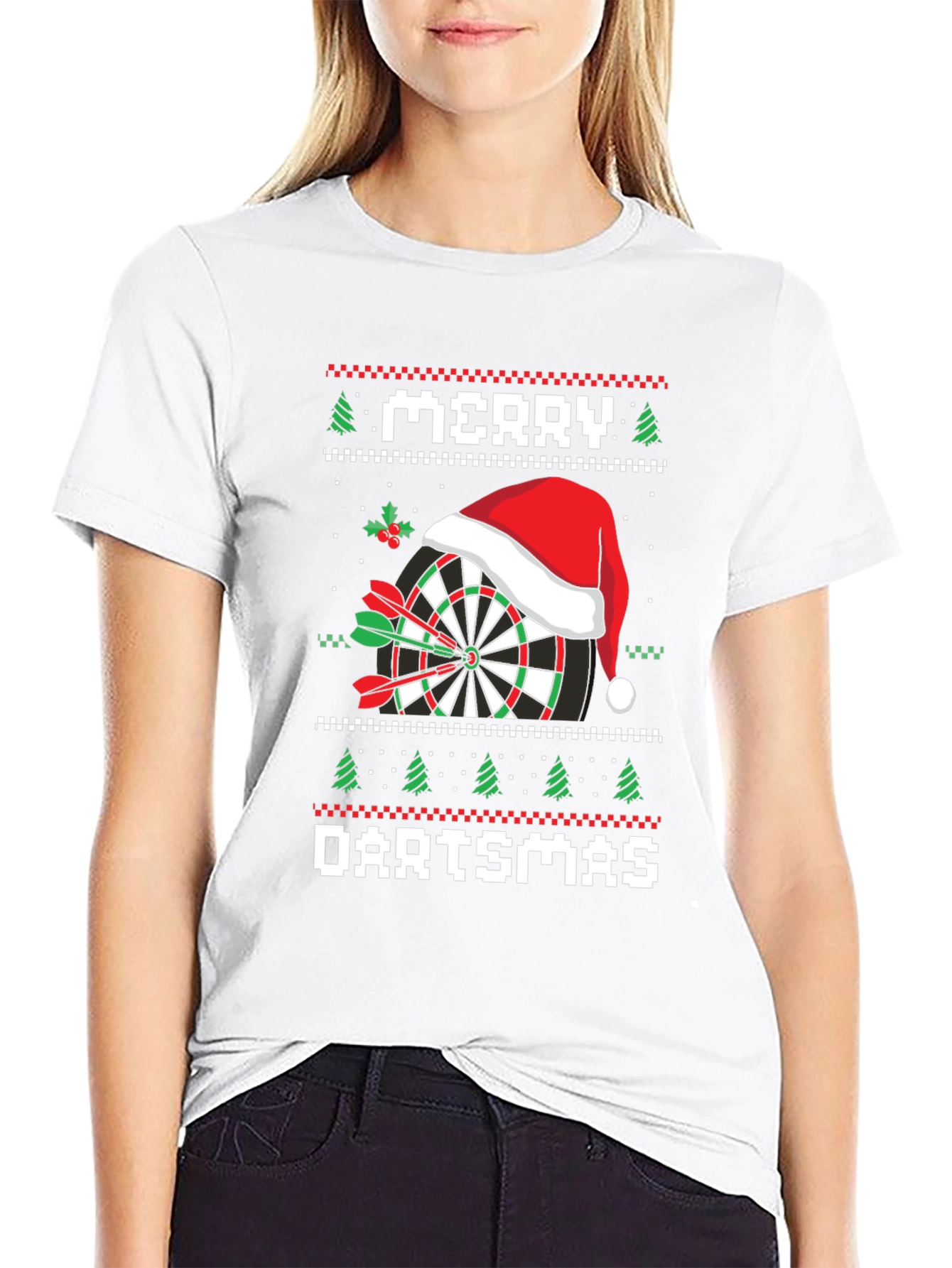 Merry Dartsmas T-Shirt Ugly Christmas Sweater Style