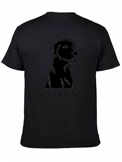 Dog Trainer Black T-Shirt Labrador Silhouette