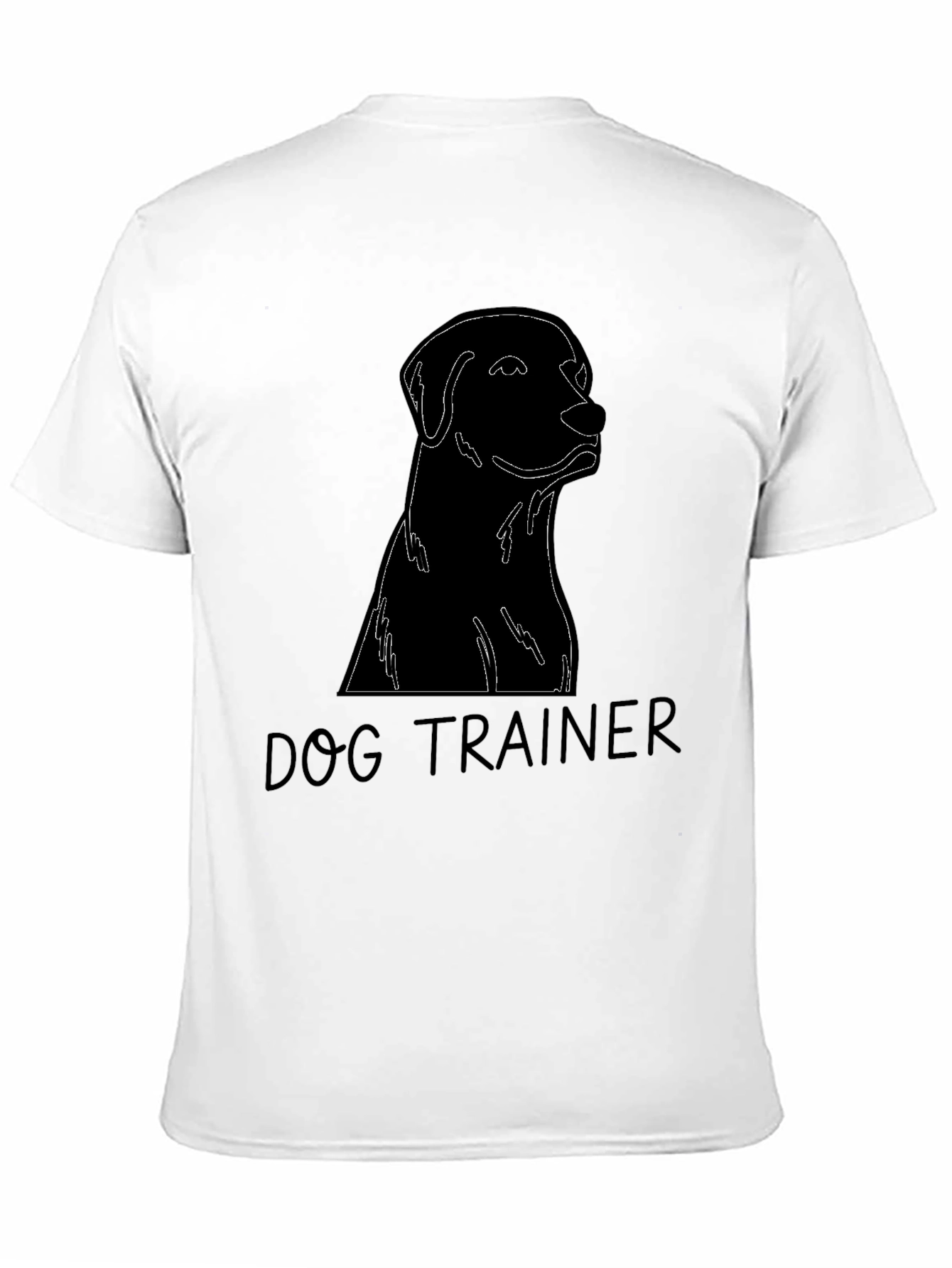 Dog Trainer Black T-Shirt Labrador Silhouette