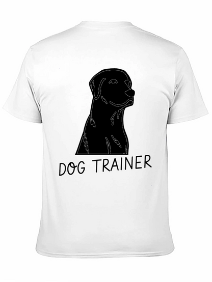 Dog Trainer Black T-Shirt Labrador Silhouette
