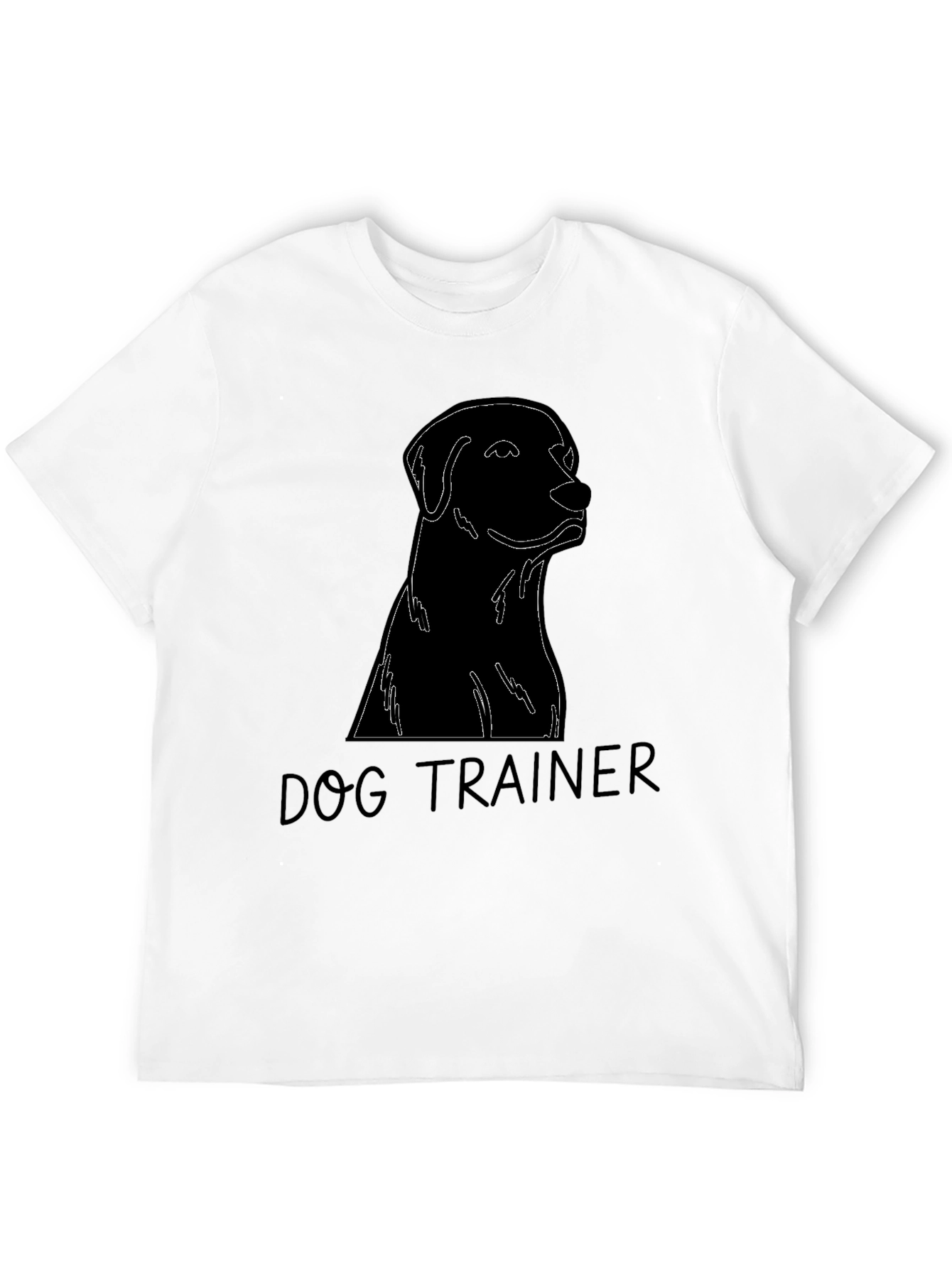Dog Trainer Black T-Shirt Labrador Silhouette
