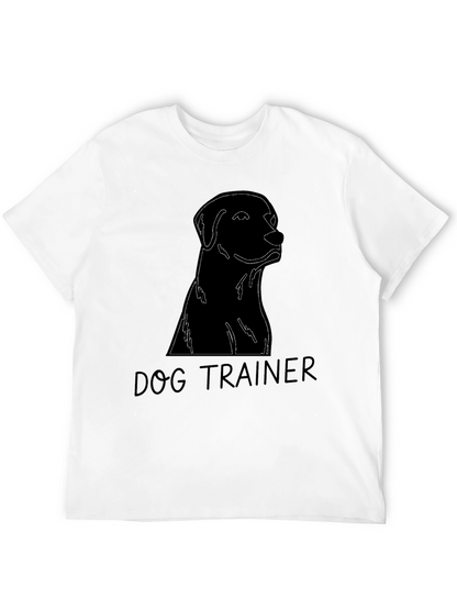 Dog Trainer Black T-Shirt Labrador Silhouette