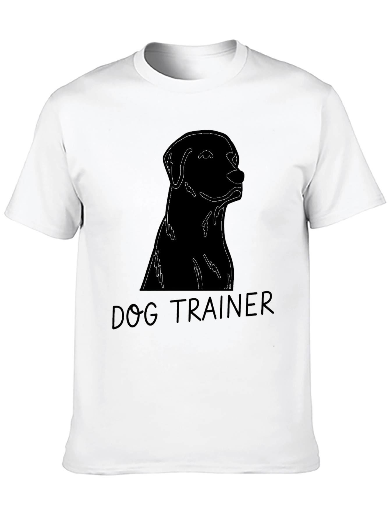 Dog Trainer Black T-Shirt Labrador Silhouette