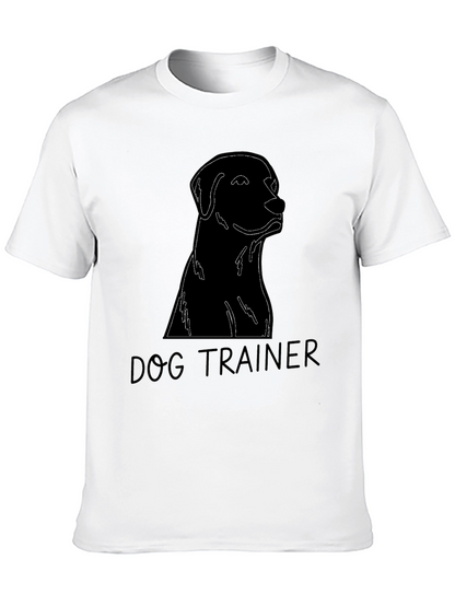 Dog Trainer Black T-Shirt Labrador Silhouette