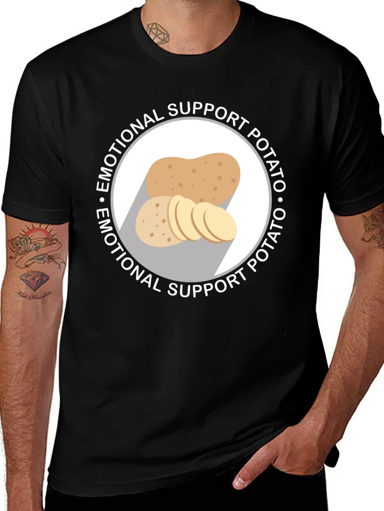 Emotional Support Potato Graphic T-Shirt