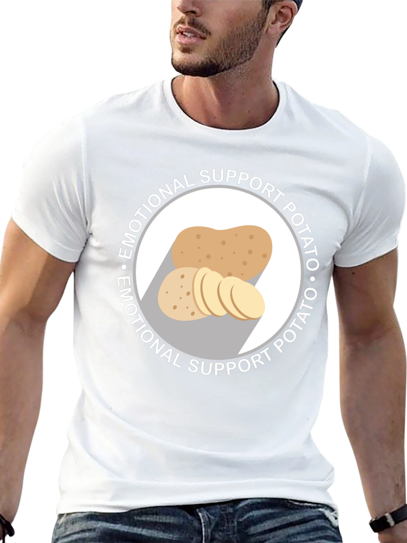 Emotional Support Potato Graphic T-Shirt