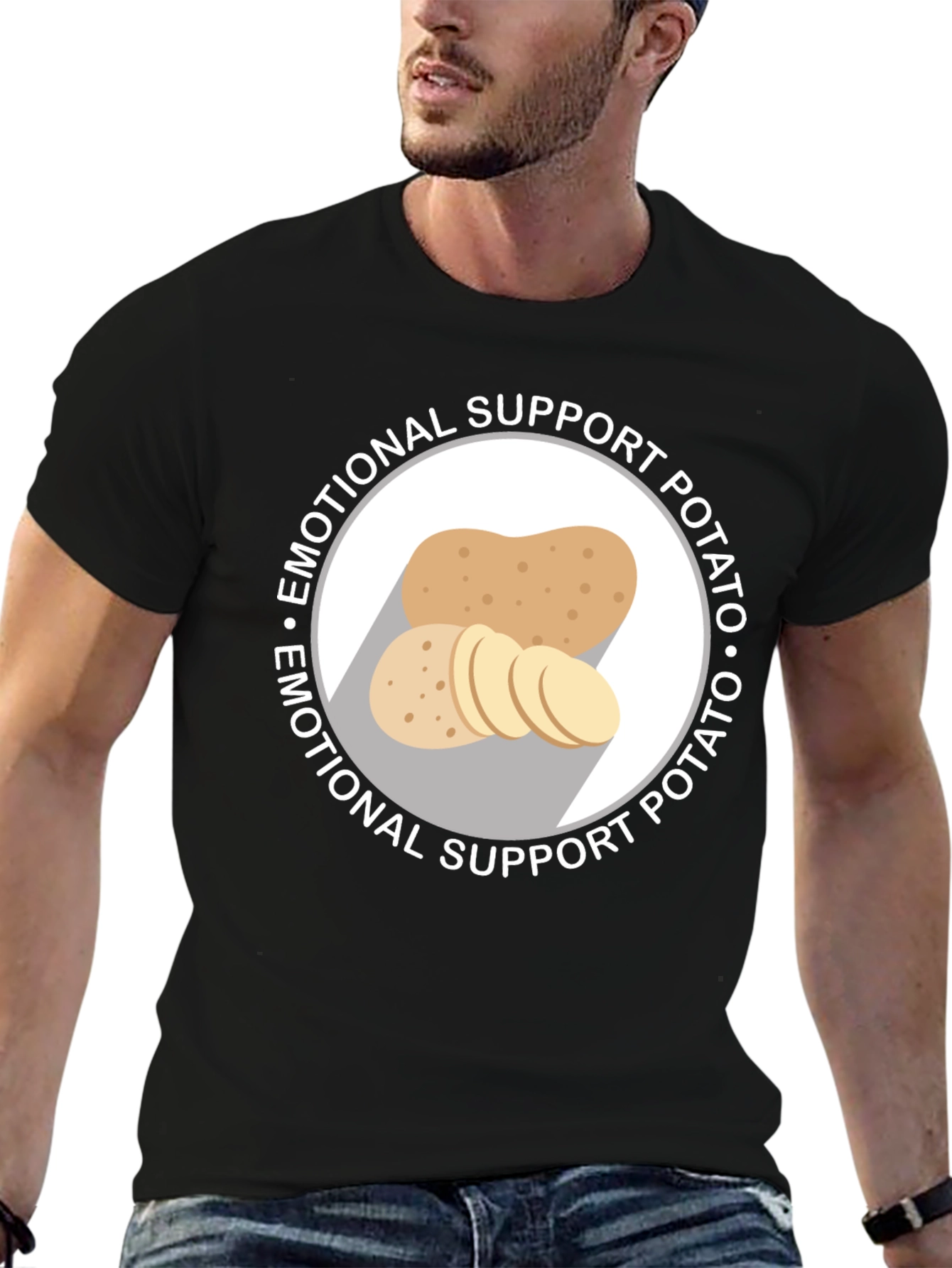 Emotional Support Potato Graphic T-Shirt