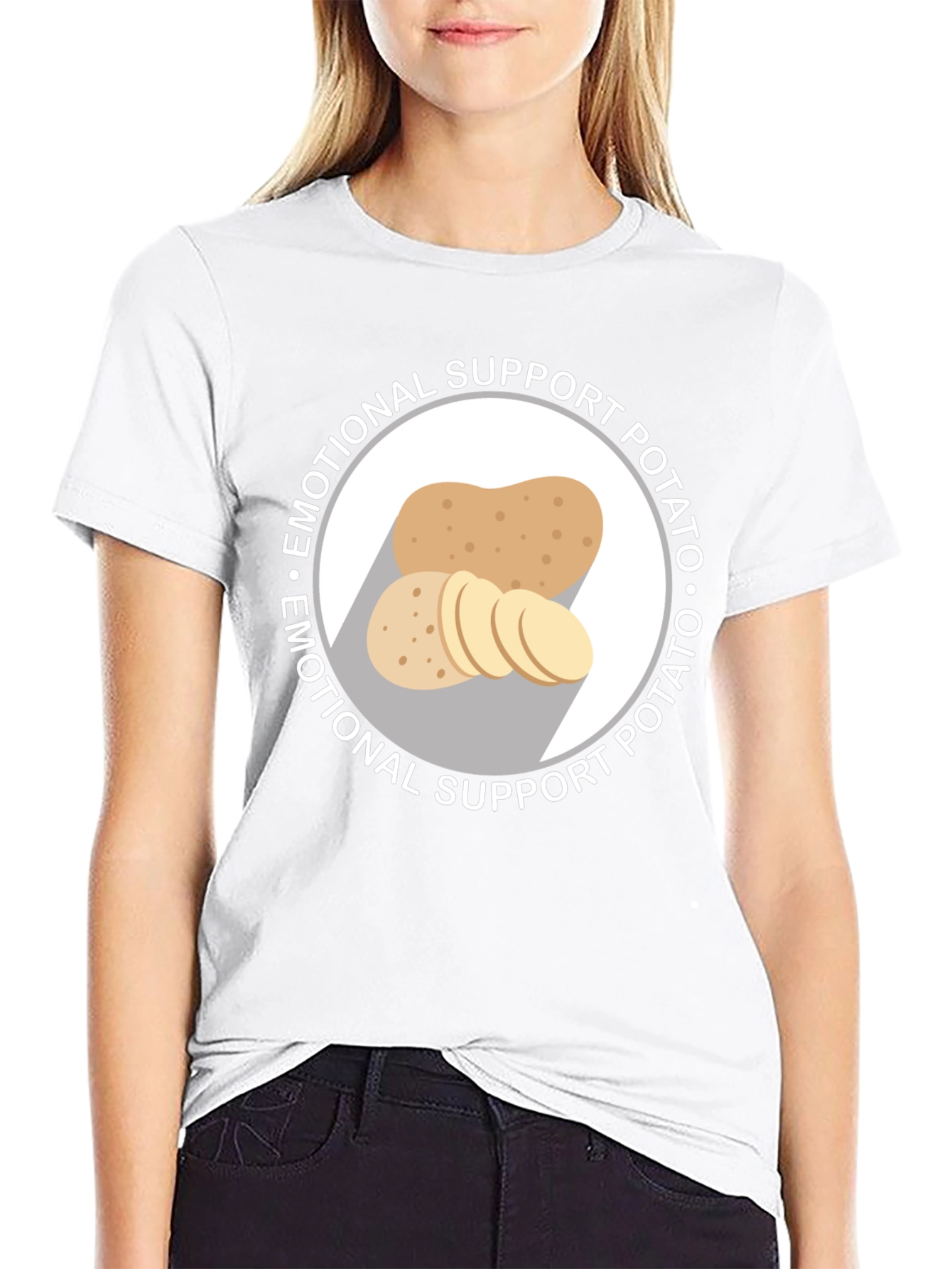 Emotional Support Potato Graphic T-Shirt