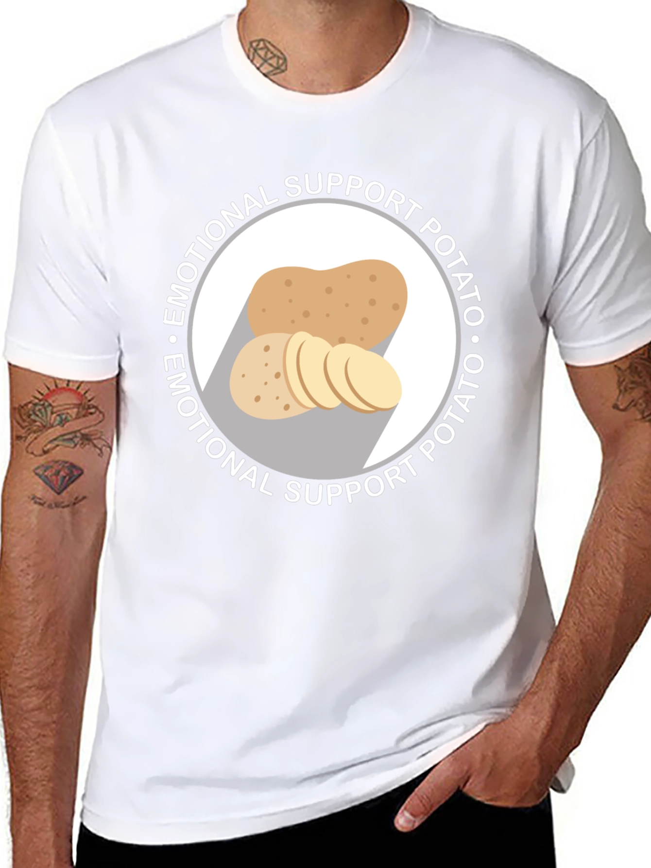 Emotional Support Potato Graphic T-Shirt
