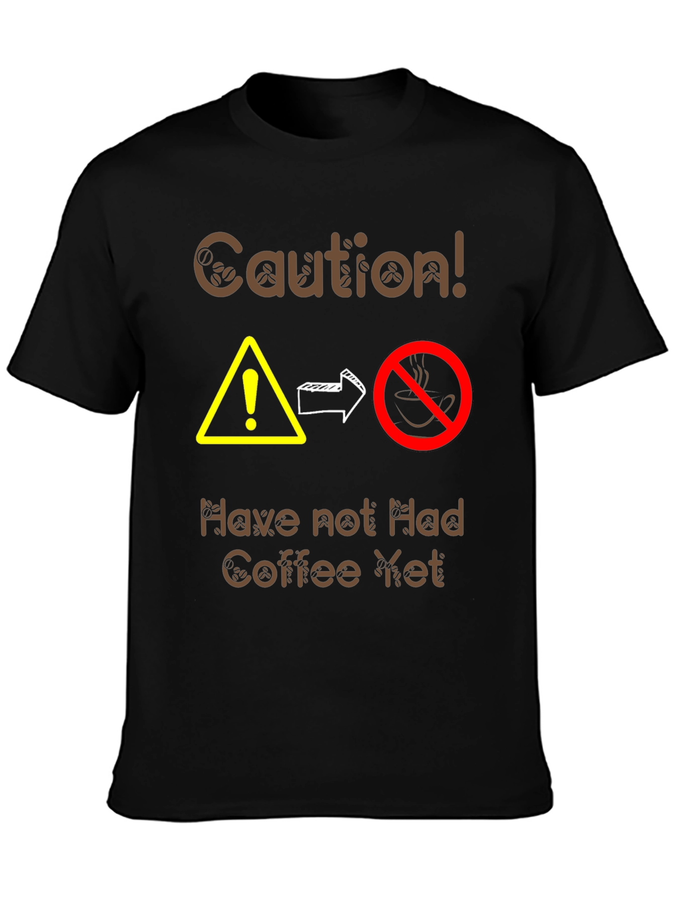 Caution Coffee T-Shirt - Funny Caffeine Warning Tee