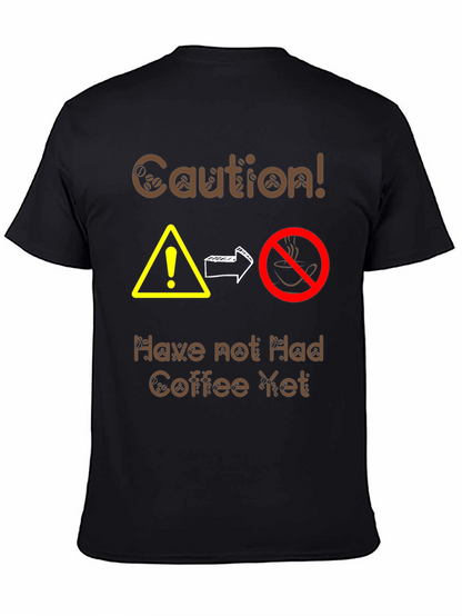 Caution Coffee T-Shirt - Funny Caffeine Warning Tee