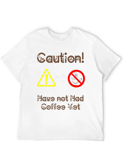 Caution Coffee T-Shirt - Funny Caffeine Warning Tee