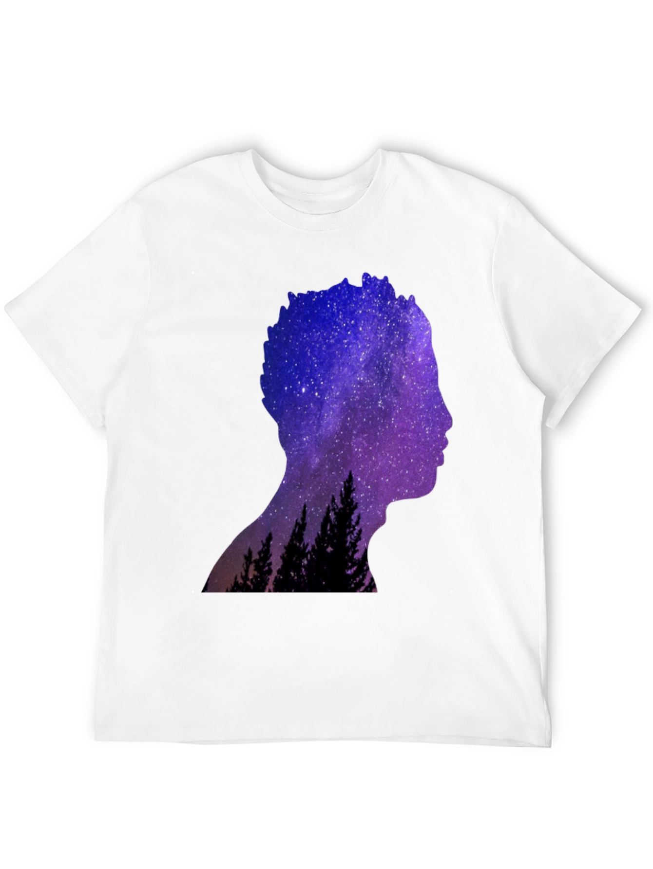 Galaxy Silhouette Graphic Tee - Mens Black T-Shirt