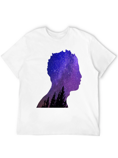 Galaxy Silhouette Graphic Tee - Mens Black T-Shirt