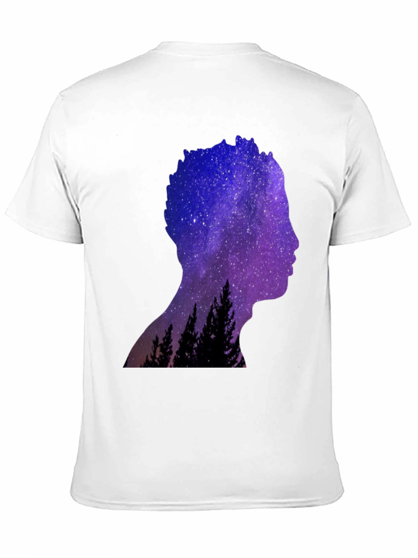 Galaxy Silhouette Graphic Tee - Mens Black T-Shirt