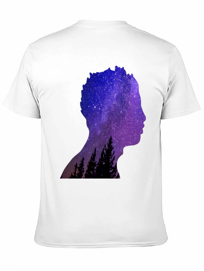 Galaxy Silhouette Graphic Tee - Mens Black T-Shirt