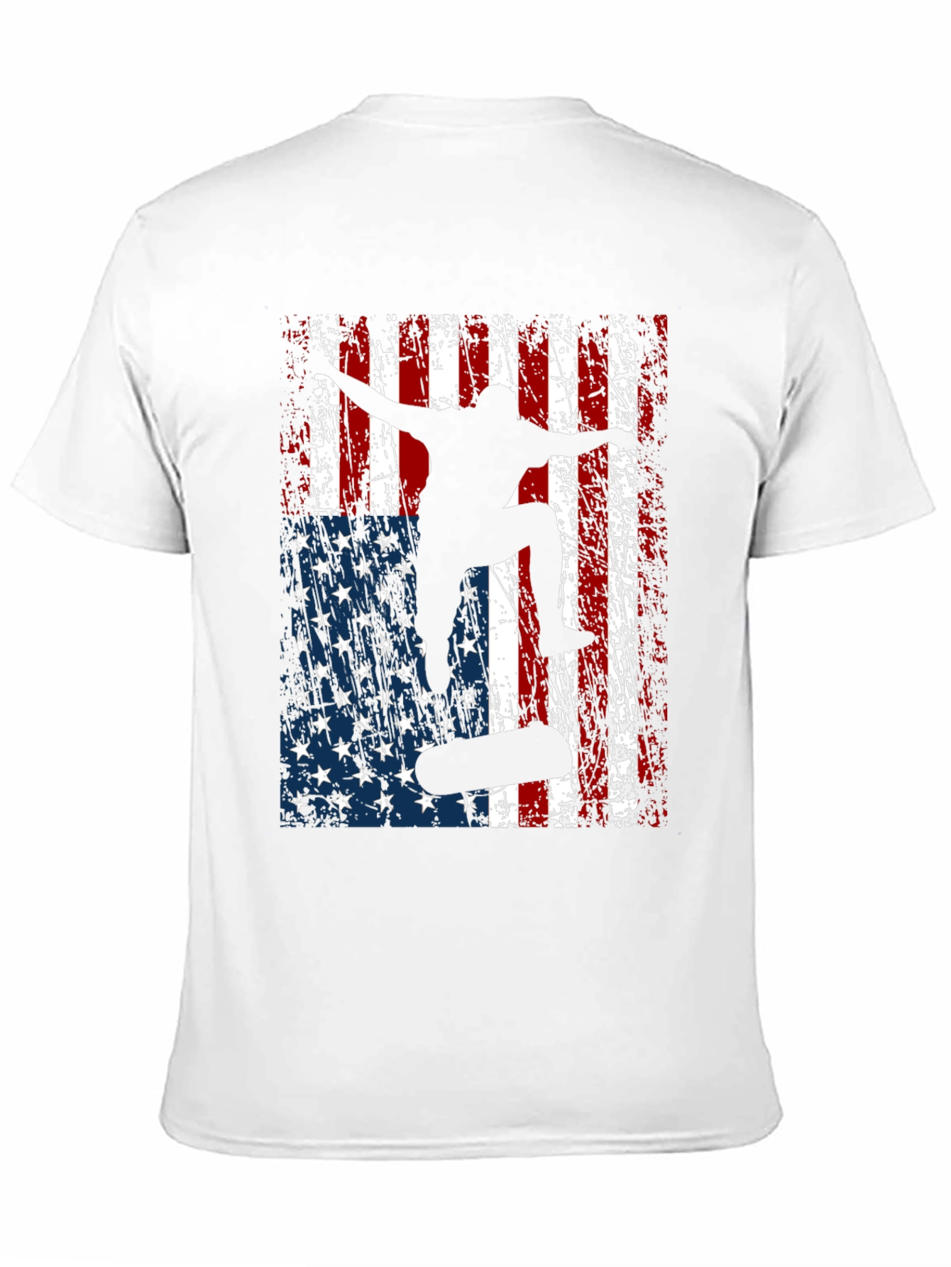 Skateboarding American Flag Graphic Tee