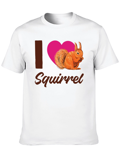 I Heart Squirrel Black T-Shirt