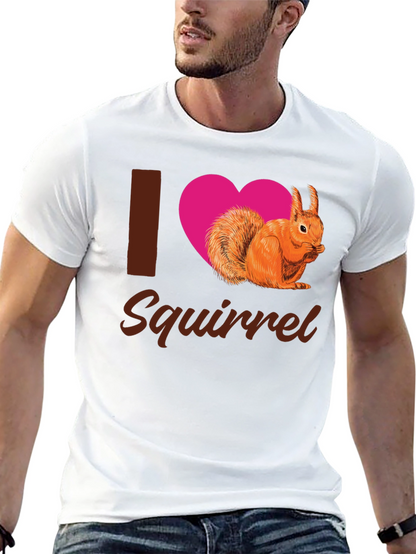 I Heart Squirrel Black T-Shirt